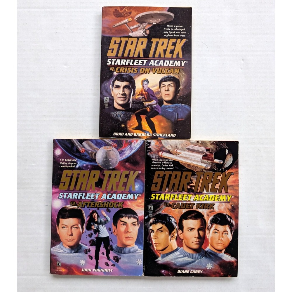 Star Trek Original Series Starfleet Academy Book Set 1 2 3 First Printings